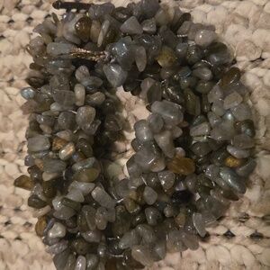 Malagasy chip  (grey stone) necklace.